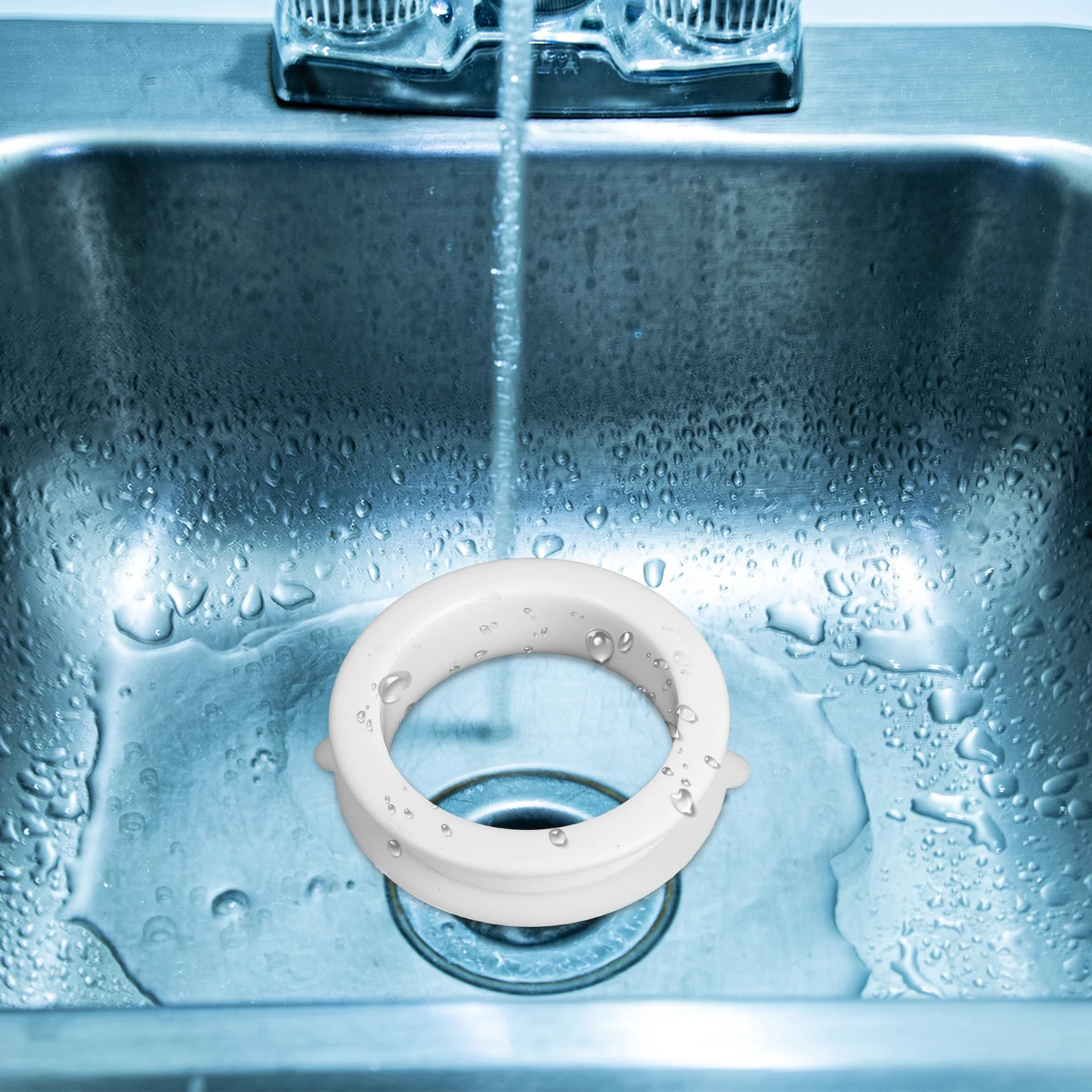 

10pcs Sealing Ring White PP Plastic Waterproof Hose Cover Pipe Decorative Radiator Collar Hole Sink Kitchen Pad Washer
