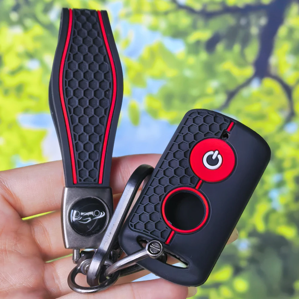 Snug‑Fit Silicone Fob Protector With Keychain For Yamaha Nmax 2021 2022 NVX NVX155 XMAX XMAX300 QBIX AEROX JAUNS