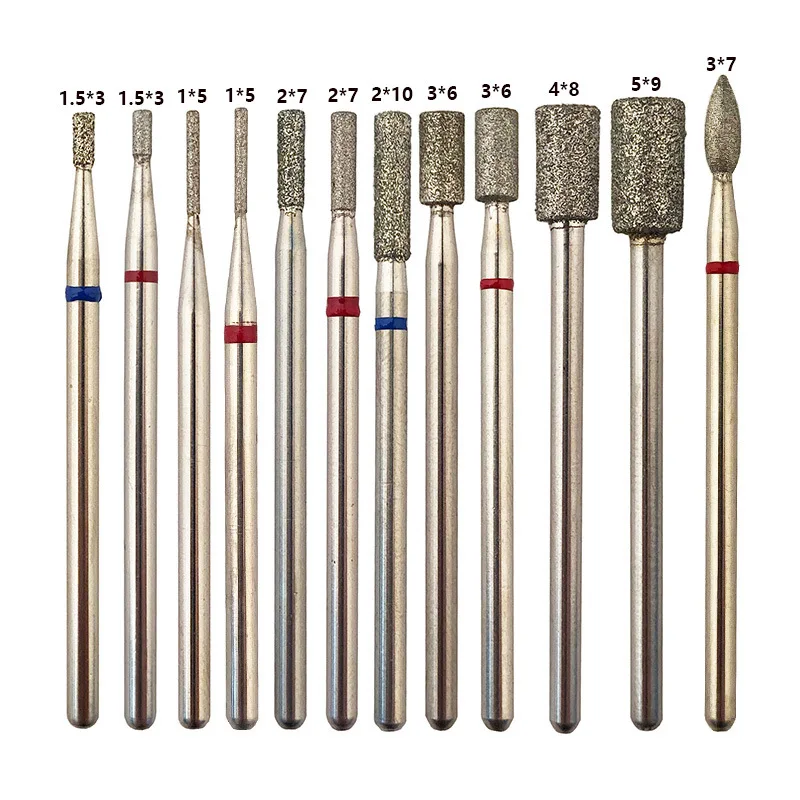 1Pc Diamond Cylinder Nail Drill Bit, Exfoliating Grinding Head for Cuticle & Dead Skin Removal