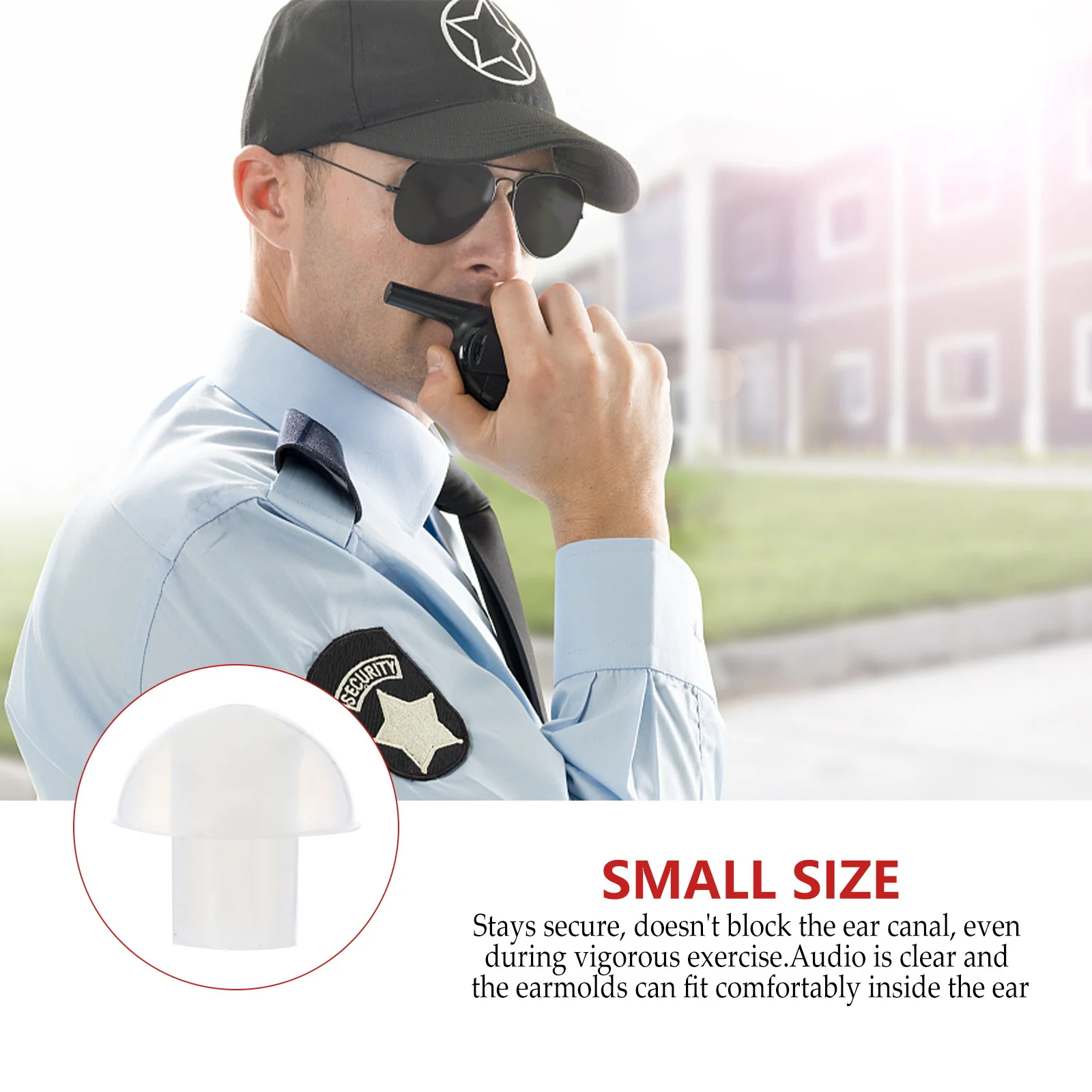 

10Pcs Replacement Ear Mold Mushroom Design for Two Headset Premium Material Day Wear Two Ear Tip