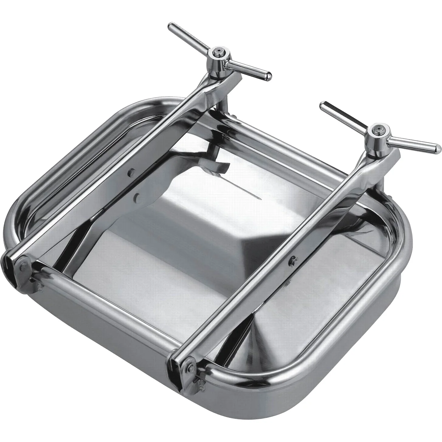 High Pressure Manway Sanitary Stainless Steel Water tank Manhole Cover SS304 SS316L ODM/OEM Food Rectangular Manway Fitting