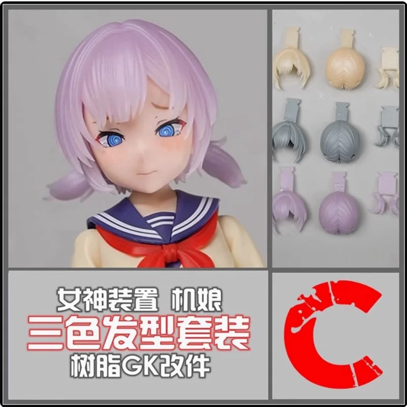 SH STUDIO 1/12 Soldier Goddess Device Three Color C Group Hair Style Resin GK Model Accessories In Stock