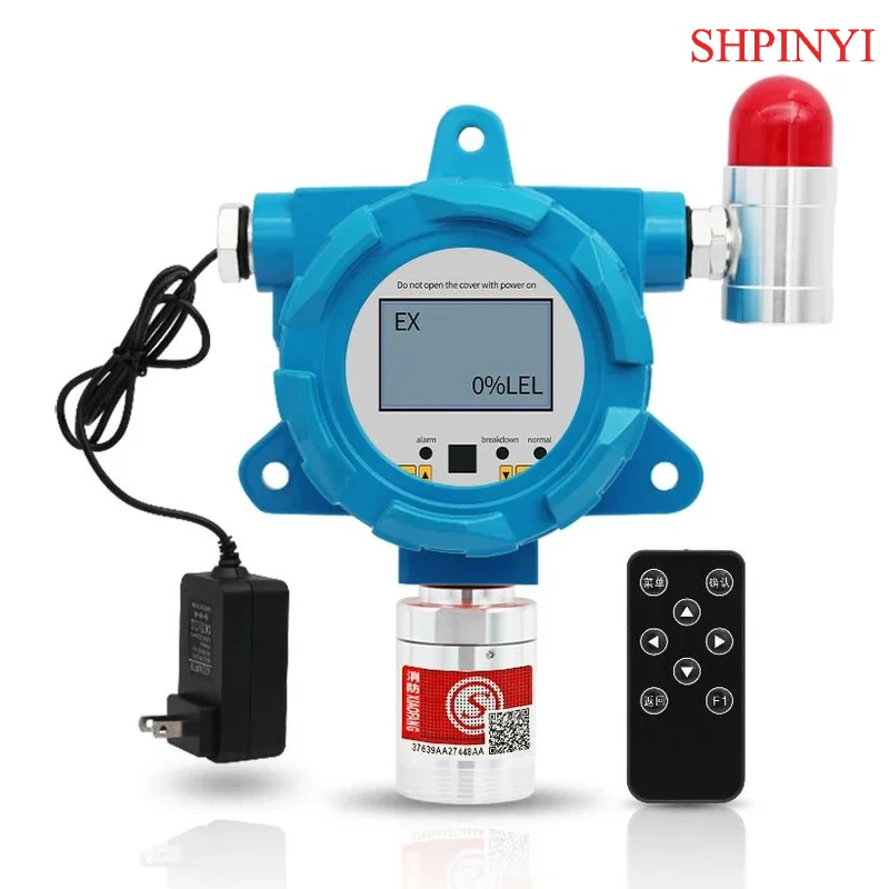 Aikesi GT-GND20 HCN Detector de gas Alarma Detector de fugas de gas fijo Alarma detector de gas combustible industrial/laboratorio/doméstico