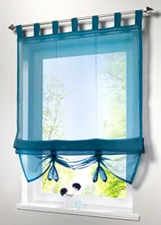 Roman Curtains 1PC Door Curtains Pastoral Roman Short Curtain Sheer Window Kitchen Blinds For Living Room Bedroom