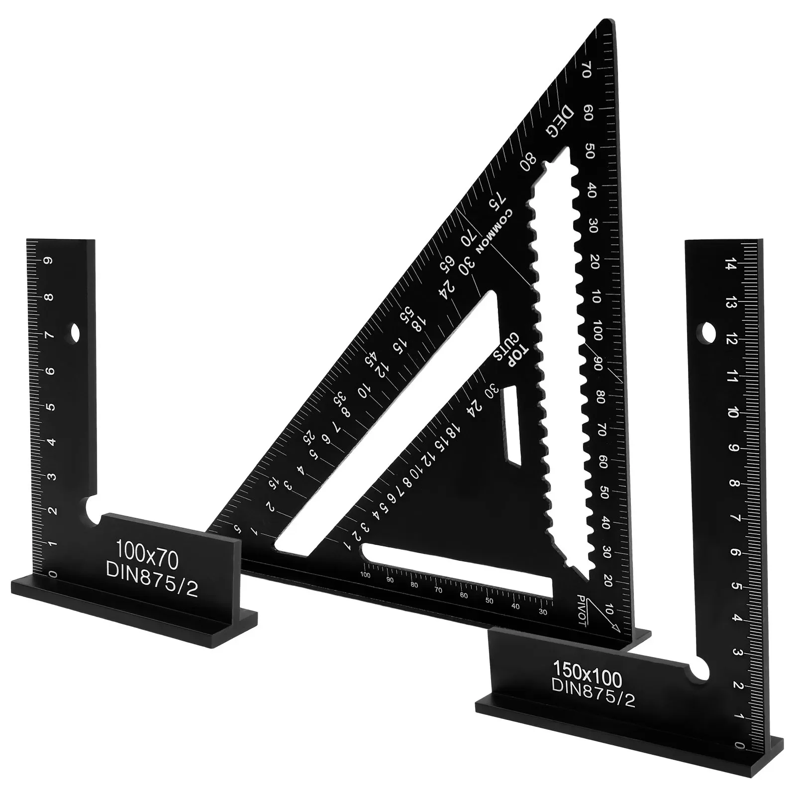 

3D Multi-Angle Measuring Ruler Aluminium Alloy Woodworking Square Protractor for Engineer Carpenter Angle Measuring Tool