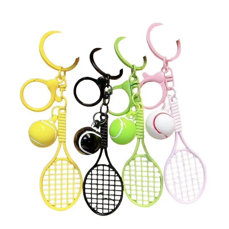 Mini-Schlüsselanhänger, Tennis-Party-Geschenke, Tennisball-Schlüsselring, Tennis-Taschenanhänger, Sport-Schlüsselanhänger für Jungen und Mädchen, Schule, Karneval, Belohnung – Detail 6