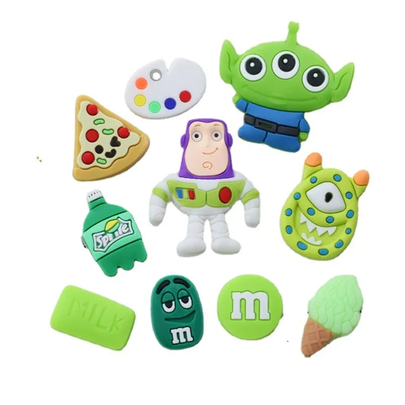 26/12 sztuk Toy Story Disney Cartoon PVC Buzz Light Year Charms akcesoria obuwnicze DIY chodaki dla dzieci sandały dekoracyjna klamra