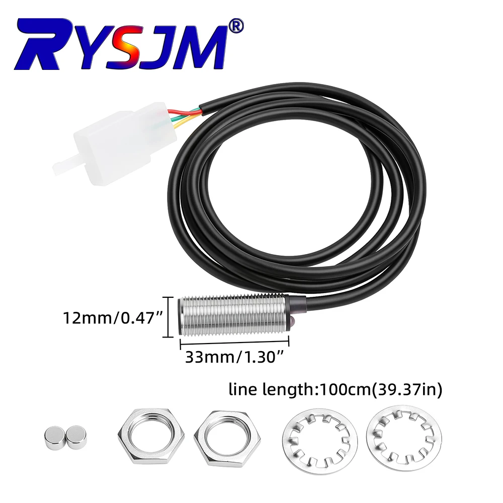 New Motorcycle Odometer Sensor Cable Scooter Digital Speedometer Magnetic Sensor Replacement Kit With 2 Magnets Car supplies