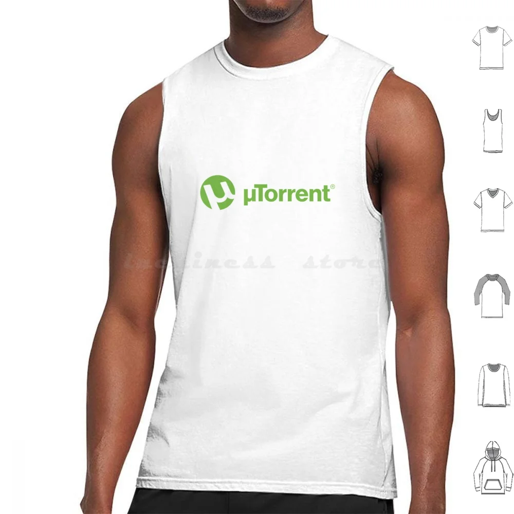 Μtorrent Tank Tops Print Cotton Torrent Qtorrent Utorrent Green Hacker Ncore Game Gamer Pirate Initial D Download Internet
