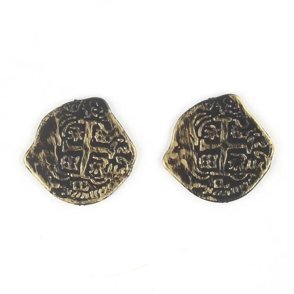 العملة الأوروبية الرجعية قراصنة الكاريبي مقلد الفيلم عملة الاطفال عملات البلاستيك مطلي عملات الدعامة الأصدقاء #2