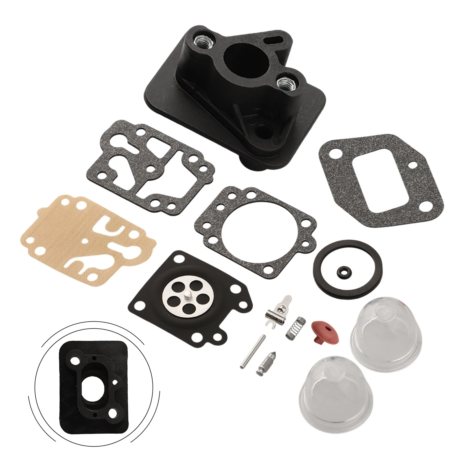 Intake Manifold Kit for 43CC 52CC Lawn Equipment Designed to Fit Multiple Models Including BC430 with Necessary Components
