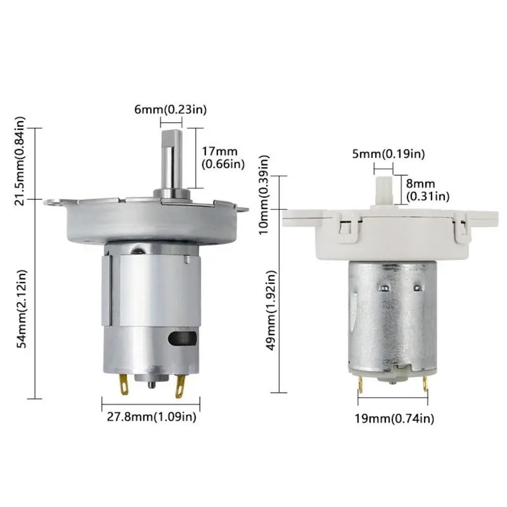 JS50/280 Type Micro Reduction Motor Compact Size Efficient Performance DC Geared Motor Slow Speed Gear Motor Accessories