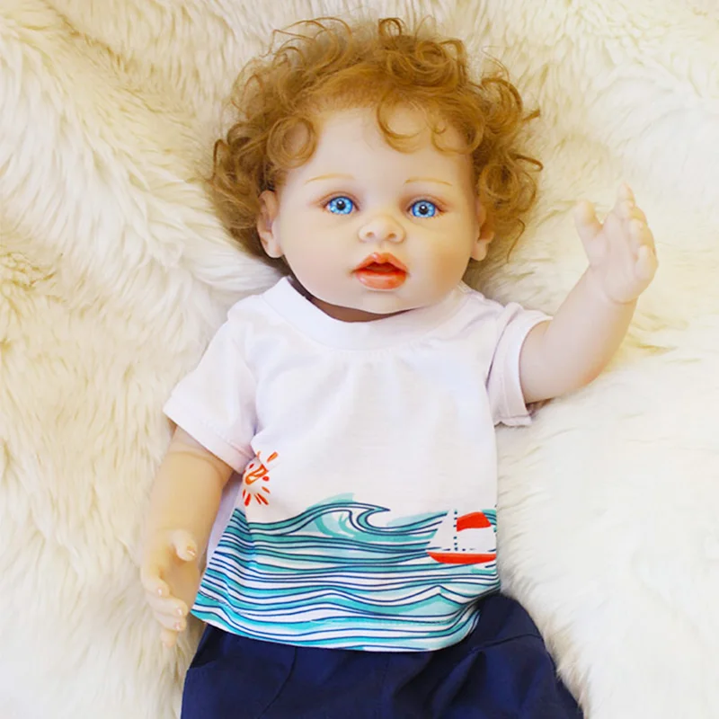 

Boneca Reborn Boy 18''/45cm Full Body Silicone Reborns fashion dolls for child gift bonecas brinquedo menino