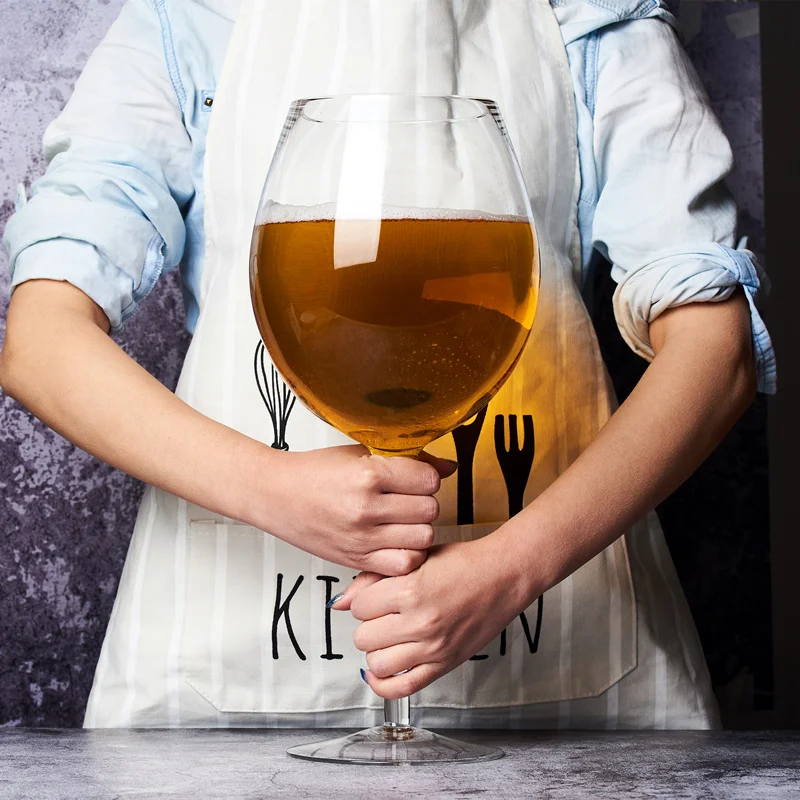 

Extra Large 3000ML 106 Oz Giant Wine Glass And Beer Mug Combo for Whiskey Parties Birthdays Weddings - Liquor Glass