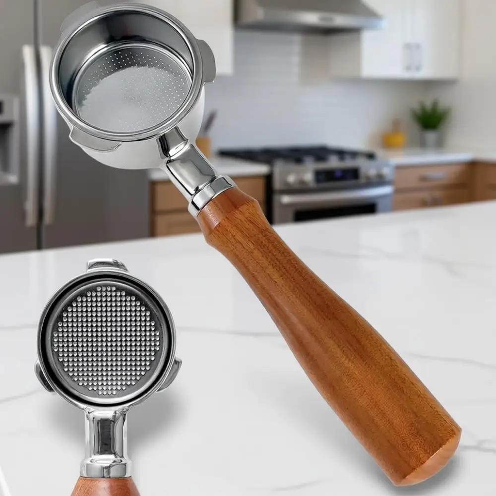 

Фильтр с нижним портом 51 мм, совместимый с фильтрами с 3 портами, держатель фильтра из нержавеющей стали и деревянная ручка с диском для фильтрации