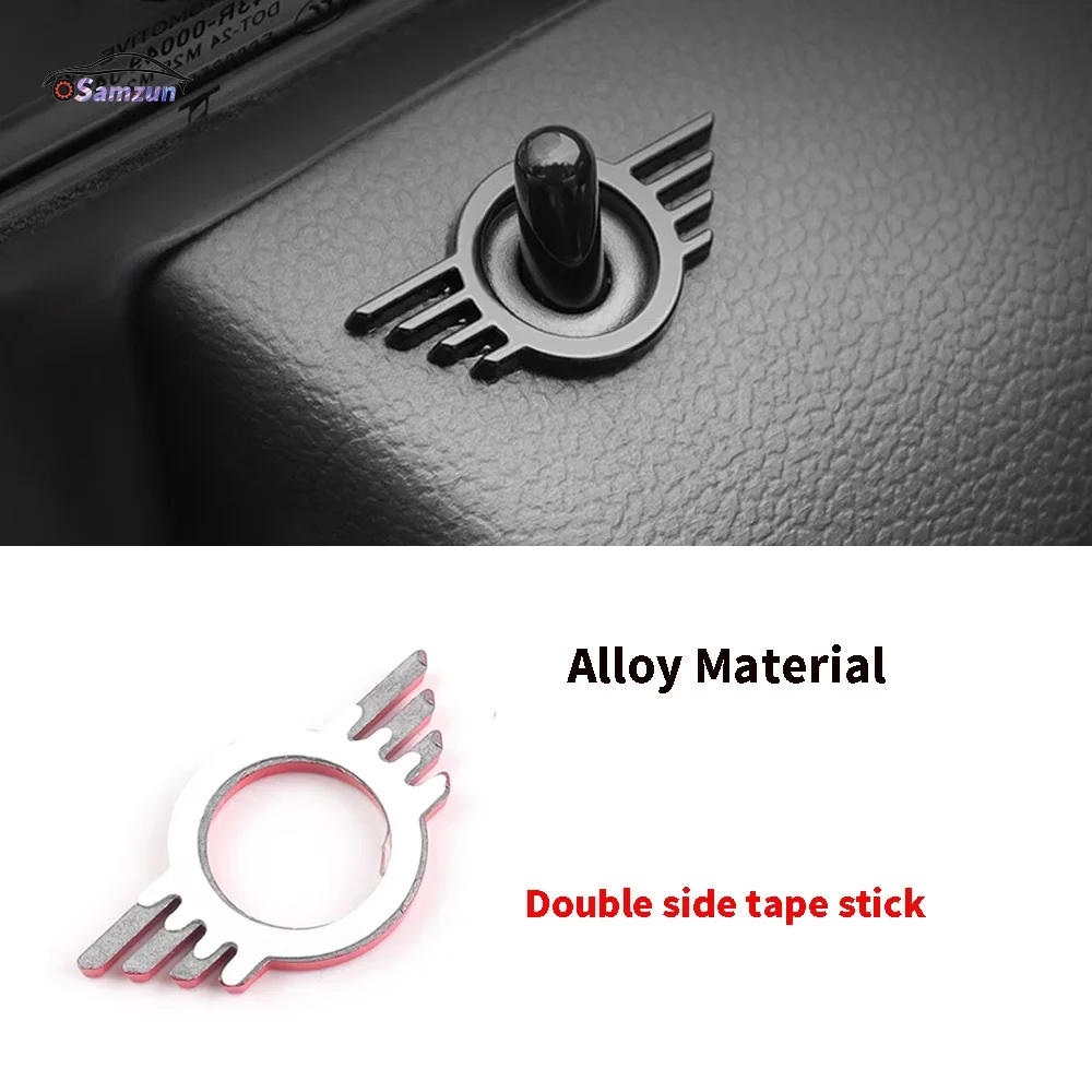 For MINI COOPER JCW F54 F55 F56 F57 F60 R55 R56 R57 R58 R59 Accessories Car Door Alloy Lock Pin Cover Metal Decoration Sticker