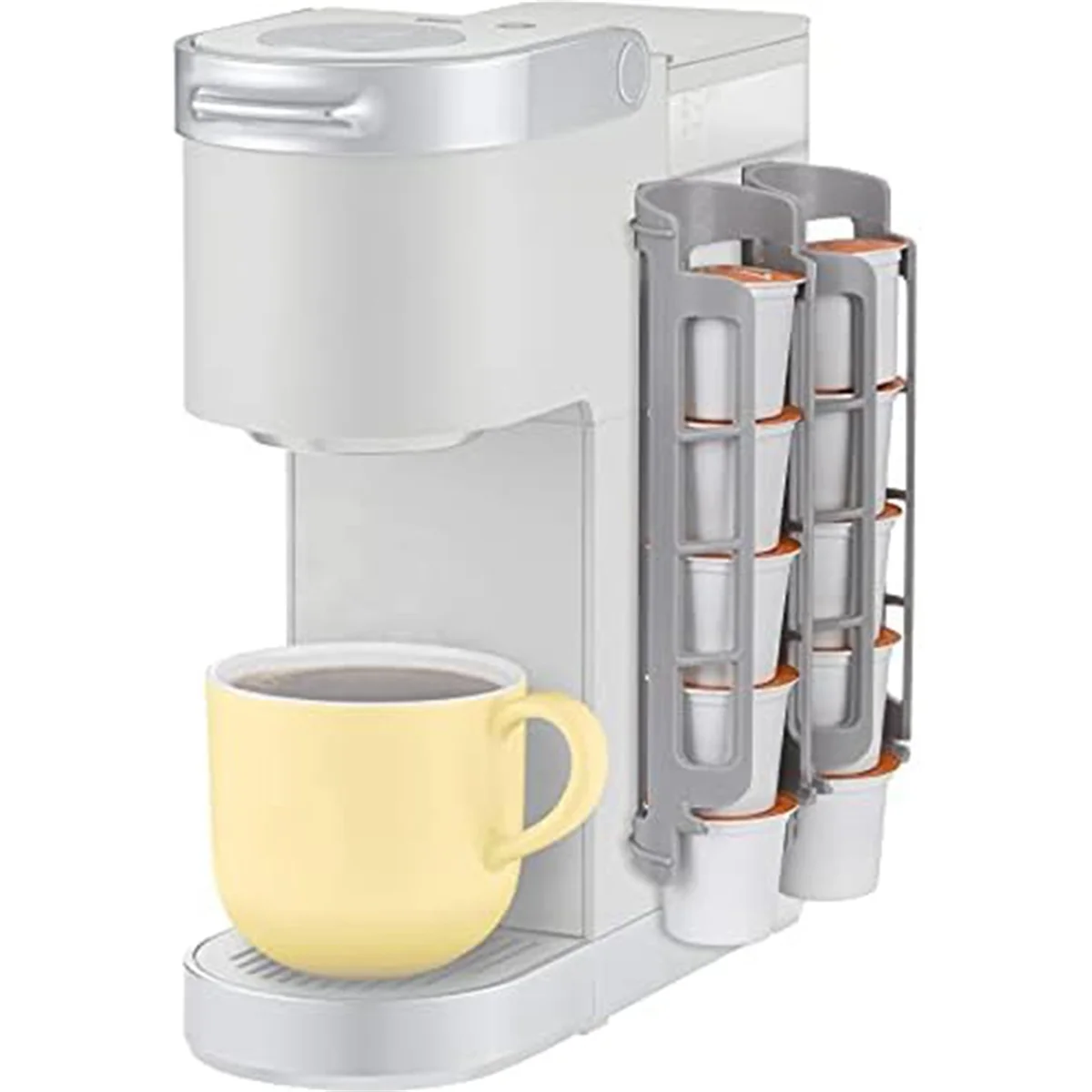 A77I 2pcs Coffee Pod Holder Side Mount for K Cup Pods Dispenser for Single- Coffee Makers Gray