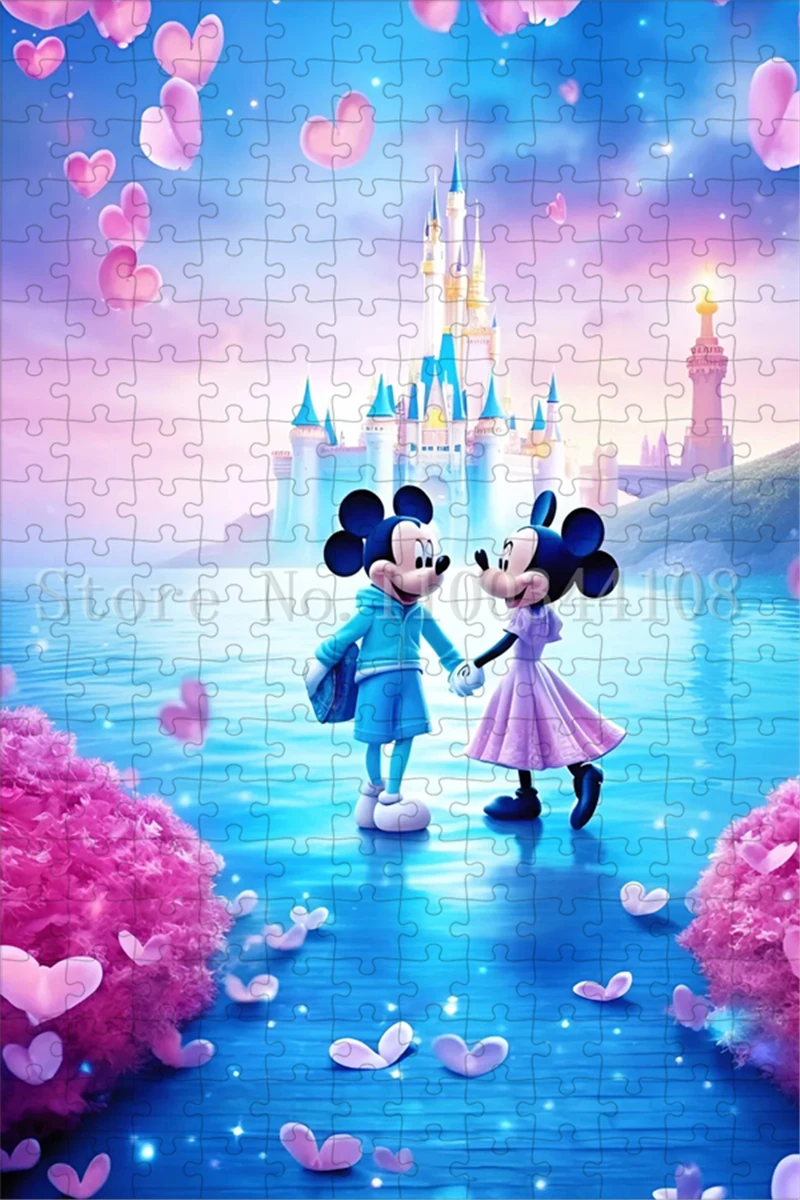 Disney Mickey Minnie Mouse Puzzels Stress Relief Speelgoed Cartoon Legpuzzels Voor Volwassenen Koppels Trouwen Valentijnscadeaus