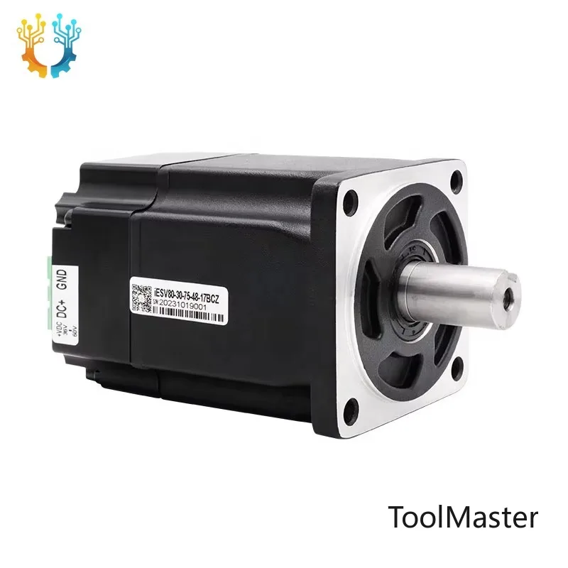【2026】IESV80-30-75-48-17BC Servomotor Nema 34 JMC con cableado inferior, motor servo DC de 750 vatios para robots de almacén