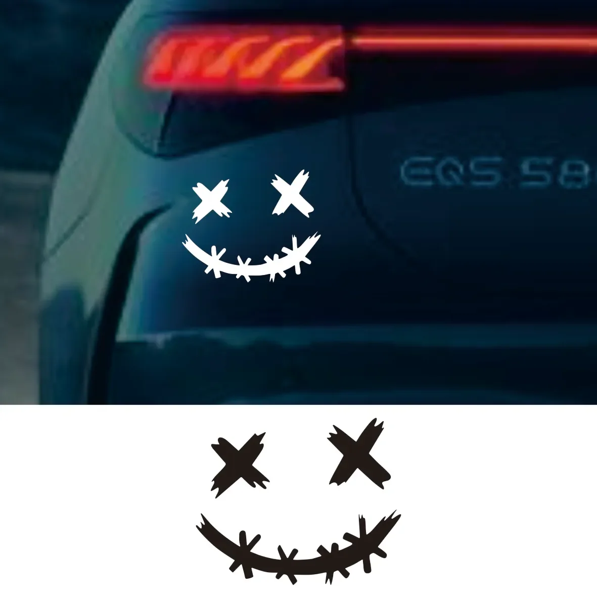 Autocollants amusants pour moto avec des expressions d’yeux XX – autocollants en vinyle adhésifs pour carénage avant, réservoir de carburant, casque et autres éléments de carénage.