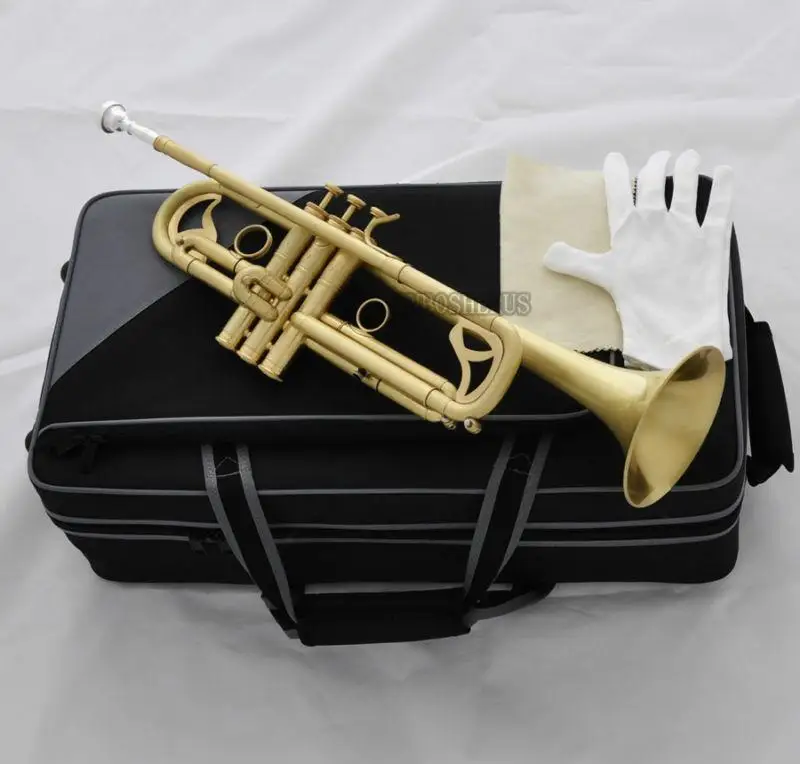 

High Grade Matt Brushed Brass Trumpet Horn B-flat NEW