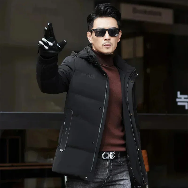 COZOK Down Jacket Men Designer Clothes Duck Padding Hooded s Removable Winter for New in Coats