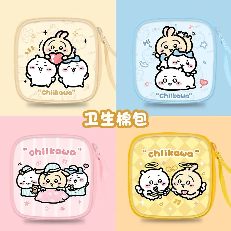 

Chiikawa Anime Kawaii Miniso Storage Bag New Cute Cartoon Portable Large Capacity Student Handbag Sweet Gifts for Girls