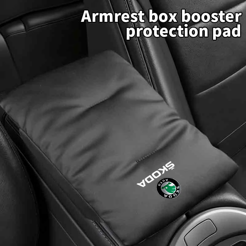 Car Velvet Armrest Pad Elbow Rest Mat Console Protector Cover Accessories For Skoda Octavia Rapid Kodiaq Superb Derivative Karoq view 5