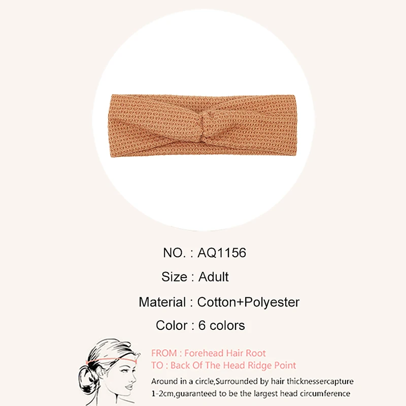 Geebro Women Knitted Cross Headbands Slouchy solid color Concise Texture Design Hairband Elastic Headdres Lady Hair Accessories