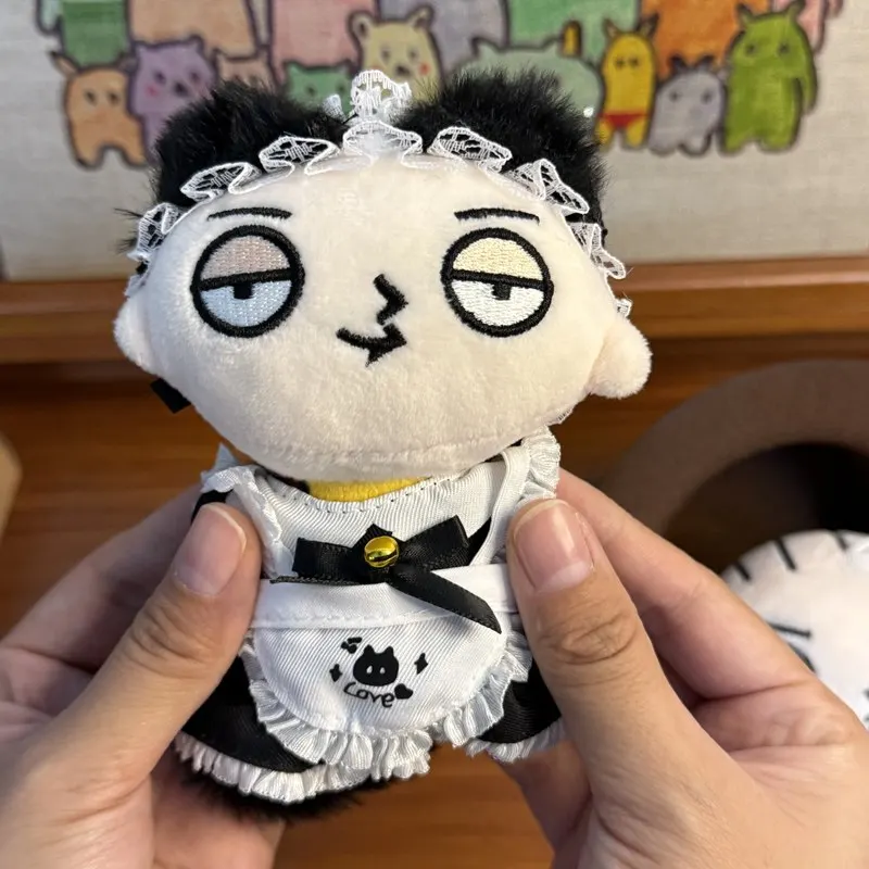 Neue Original Parodie Hause Peripherie Böse Knödel 10 cm Gedruckt Baumwolle Plüsch Puppe Gold Maid Kleid Trendy Spielen Mädchen geschenk