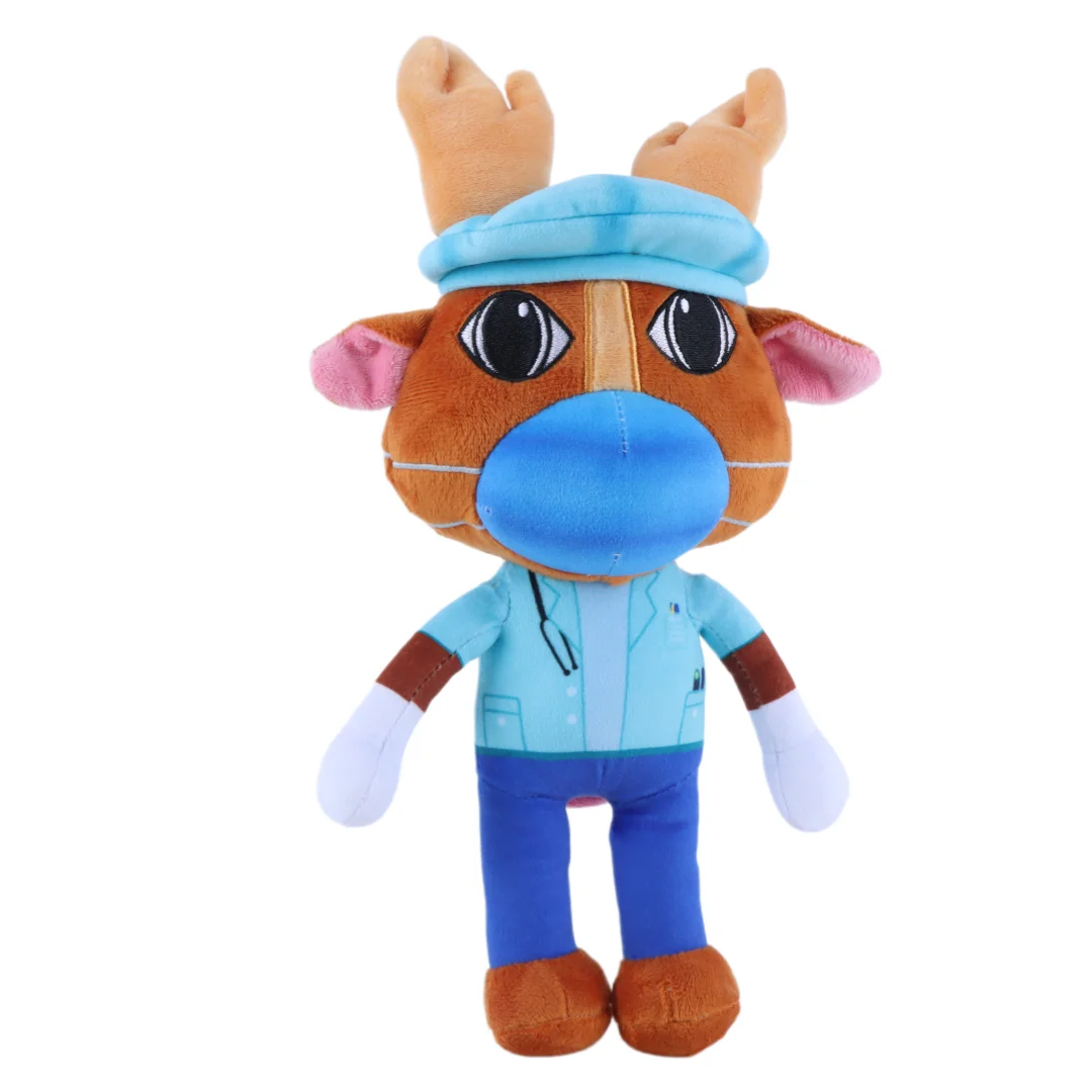New Profession Surgeon Animal Hospital Plush Toy Game Peripheral Surgeon Cartoon Stuffed Animals Doll For Kid Birthday Xmas Gift