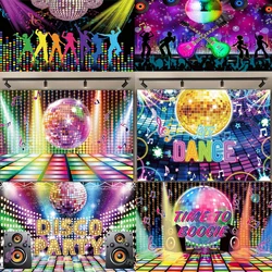 Disco Glitter Party Decoration Background 90s 80s 70s Boogie Music Dance Stage Party Shiny Lights Retro Photography Backgrounds