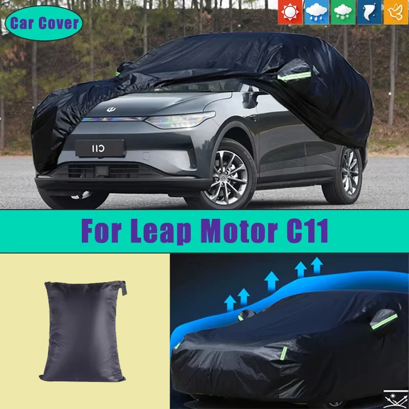 

Car Full Outer Covers Outdoor Waterproof Dustproof Sun Rain Snow Protection Exterior Car Accessories For Leap Motor C11