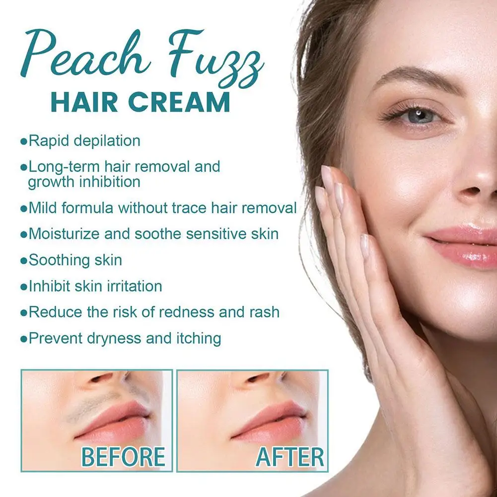 كريم مرطب لإزالة شعر الشفاه ، حريري يدوم طويلاً ، العناية بالبشرة ، الجمال ، إزالة الشعر ، النساء والرجال ، X6a4 ، g