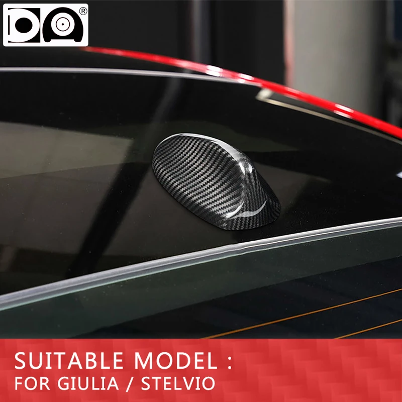 

Настоящий 3K сухой автомобильный антенный чехол из углеродного волокна с плавником акулы, подходит для Alfa Romeo Giulia 2017-2020 Stelvio 2017-2020 2018 2019