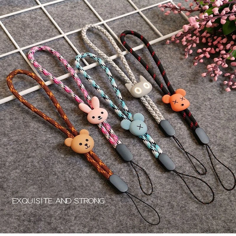 Mobiele Telefoon Lanyard Voor Iphone 14 13 Samsung Huawei P40 Xiaomi Flash Drives Cartoon Leuke Hanger Sleutelhangers Dslr Camera Sleutels Auto