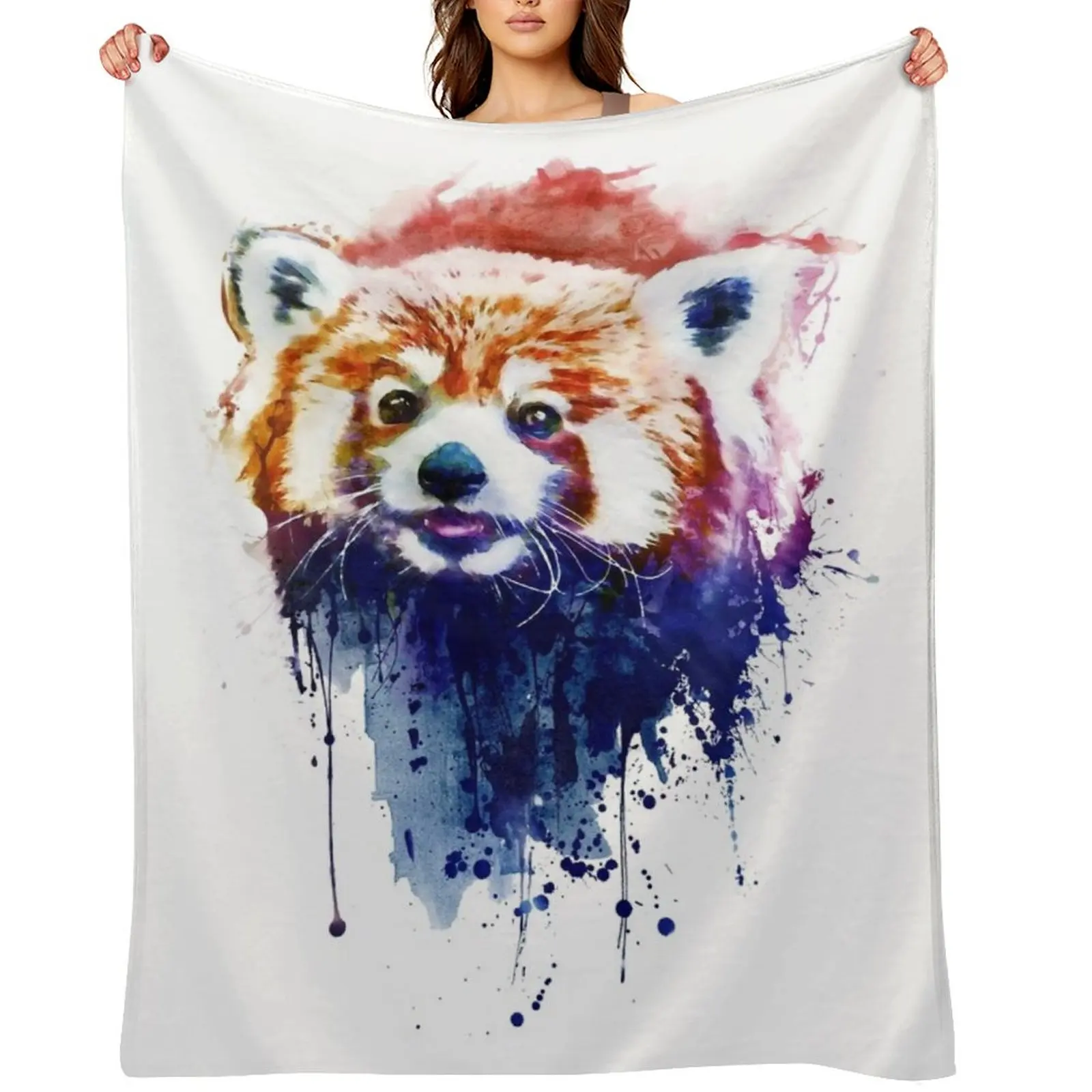A Cute Red Panda Throw Blanket Luxury Thicken Summer Beddings Sofa Cute decorative christmas decoration Blankets