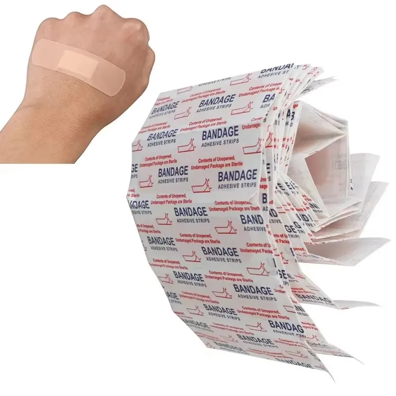 

10/50/100pcs Breathable Band Aid Waterproof Bandage First Aid Wound Dressing Medical Tape Wound Plaster Emergency Kits Bandaids