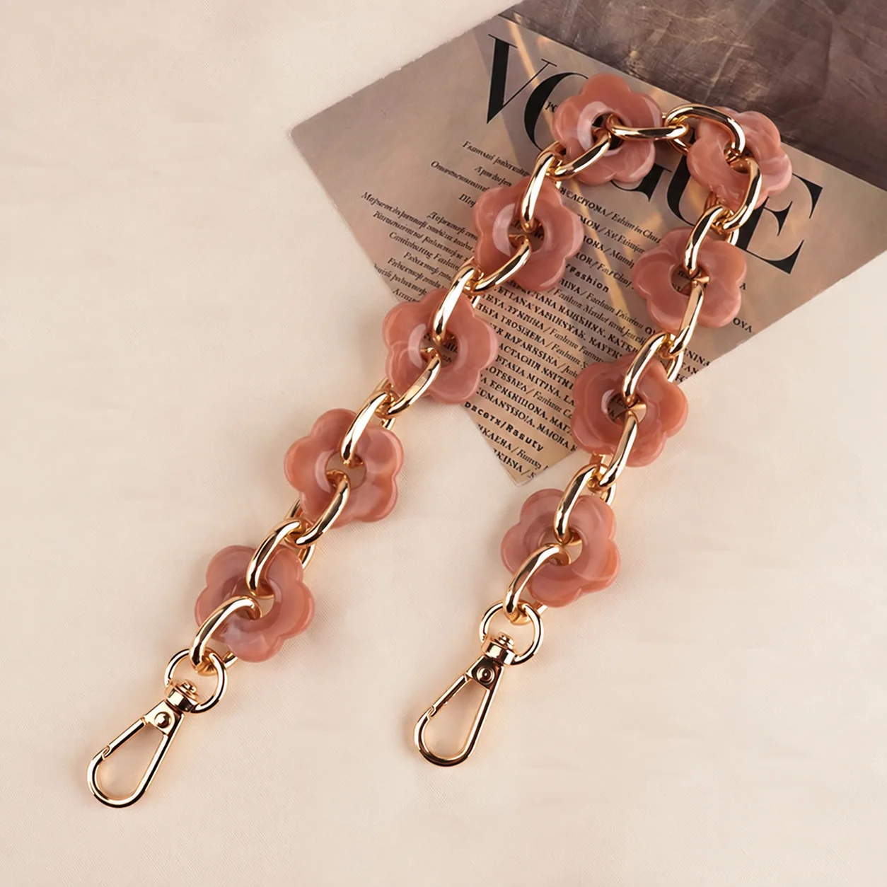 Hardware Bag Chain Gold Detachable Bag Strap Bag Shoulder Strap Sweet For Underarm Bags Short Decorative Strap Daily Outings