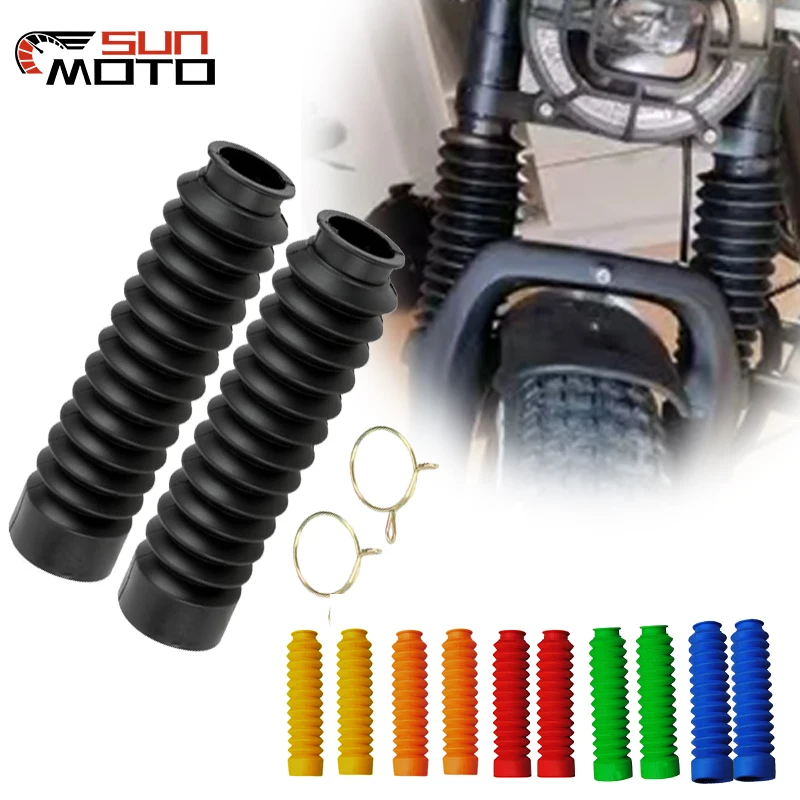 Paar Motorrad Vorderradgabel Stoßdämpfer Staubschutz Gummischutz Gamaschen Gators Stiefel für Motocross Bike ZJ 125 125 CG 125 – Detail 6