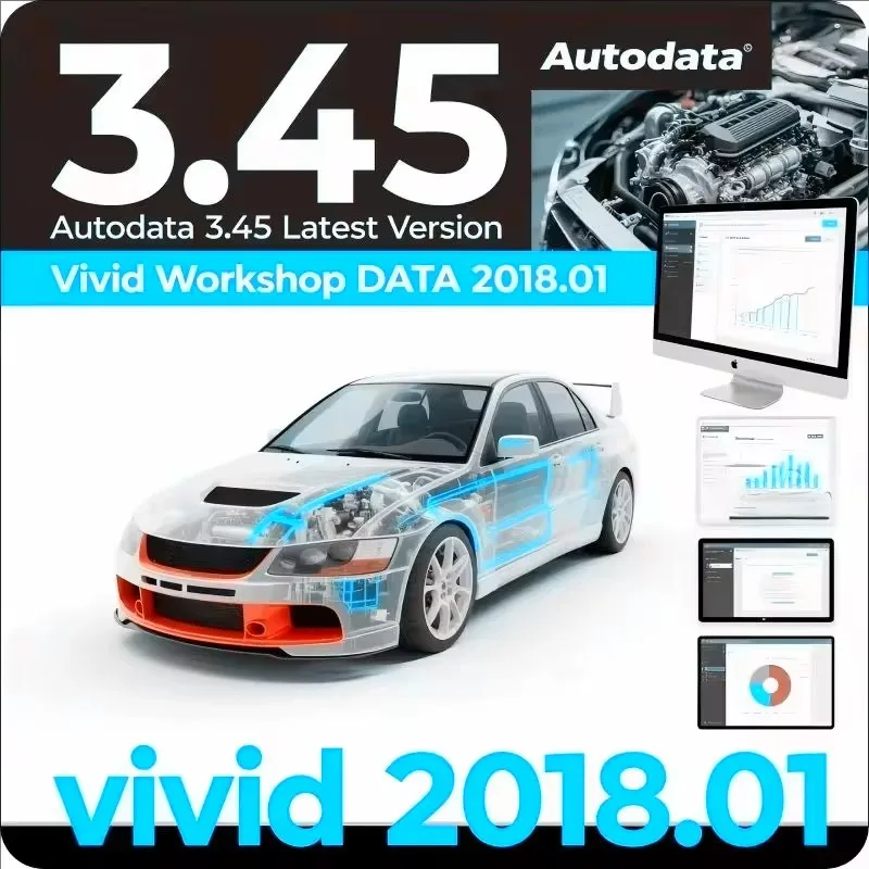 latest AutoData 3.45 Car Software + Vivid Workshop Data Atris-Stakis Technik 2018.01V Multi languages Polish Spanish