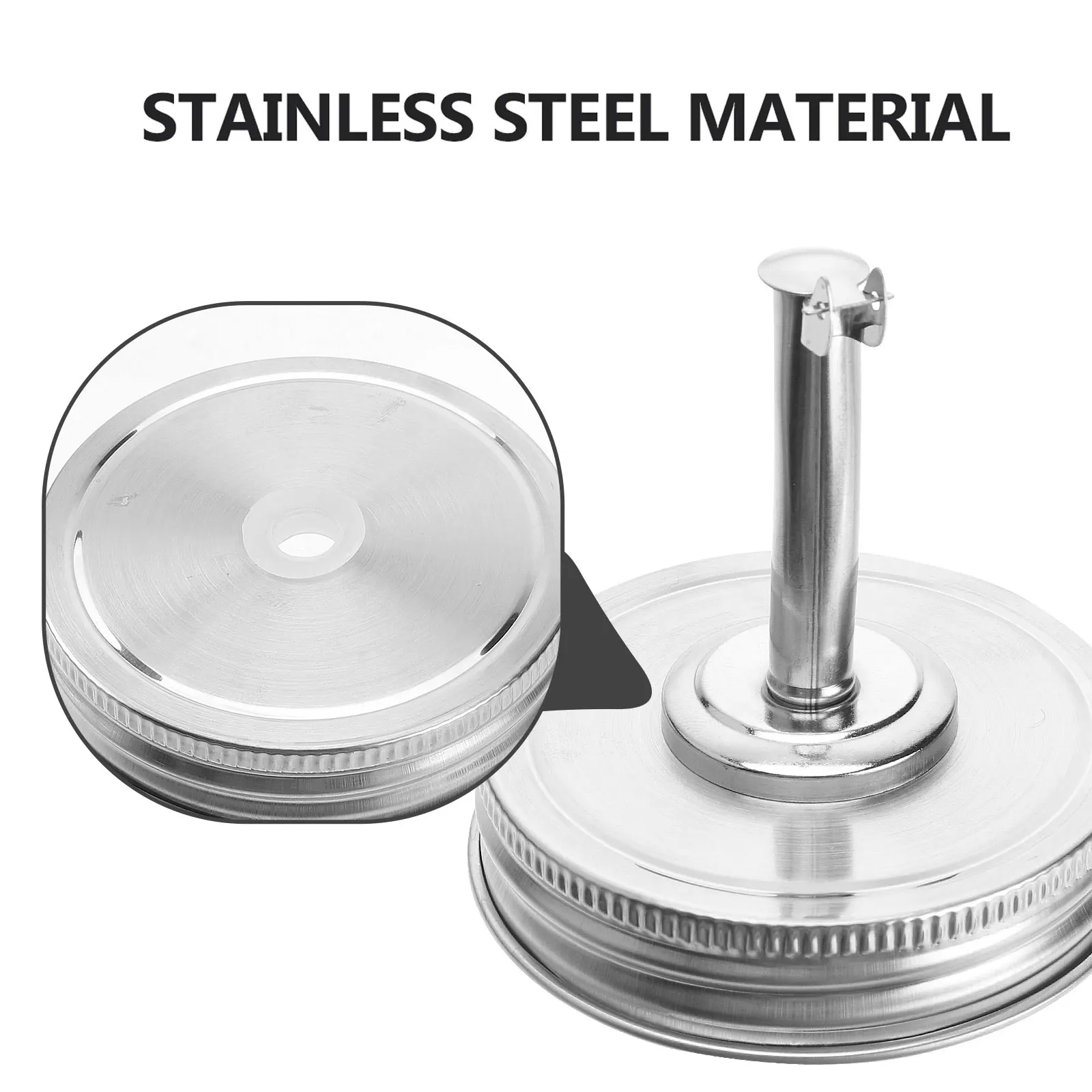 

2 Pcs Mason Jar Lids Sealing Caps Wide Mouth Canning Rings Tin Covers Storage Kitchen Accessories