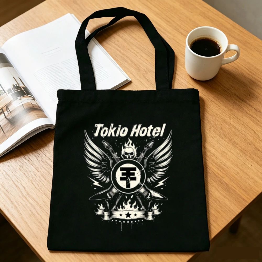 Tokio Hotel tote bag shopper reusable sac cabas bolsas de tela canvas  woman