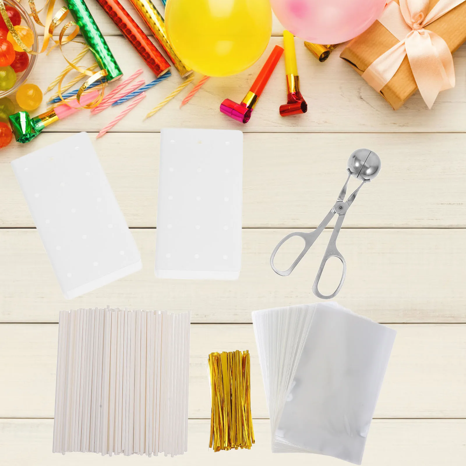 

1 set 1 Set Chocolate Lollipop Making Kit Diy Baking Tool Cake Pop Molds Candy Bags Stands Sticks For Kids Halloween Party Tools