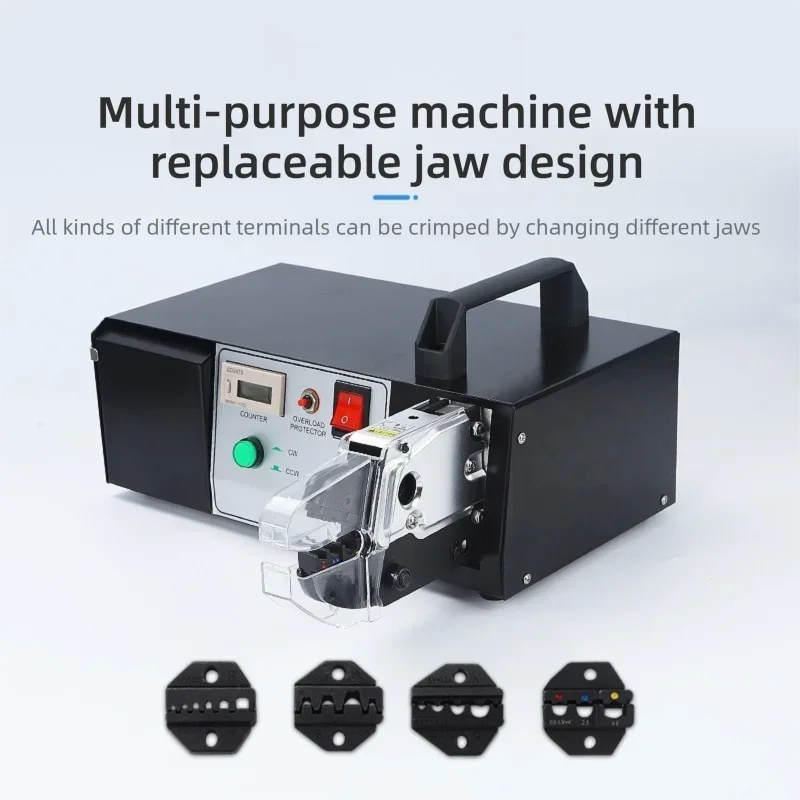 110V 220V 0.25-10mm2 Automatic Electrical Terminal Crimping Tools with Exchangeable Die Sets Electric