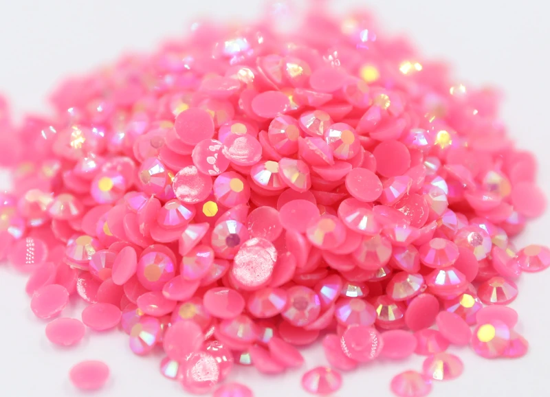 

Jelly Dark Rose AB Color Flatback стразы Resin Non hotfix Rhinestones in Bulk Package Plastic Nail Art Decoration for Garment