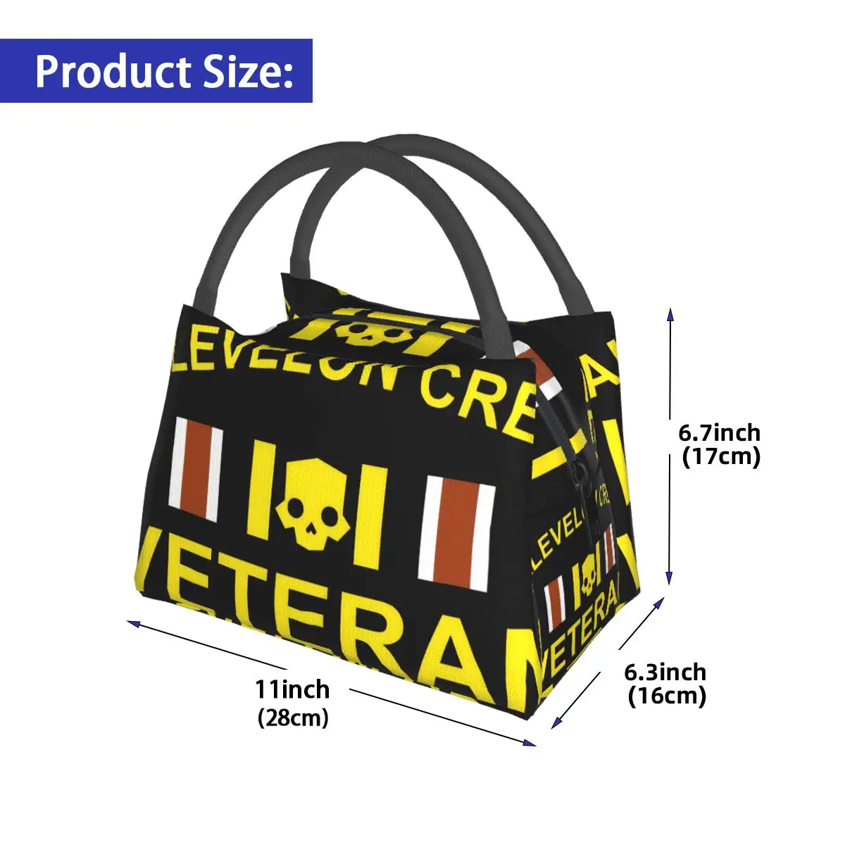 Malevelon Creek Veteran Helldivers 2 Portable insulation bag for Cooler Food Office Pinic Container