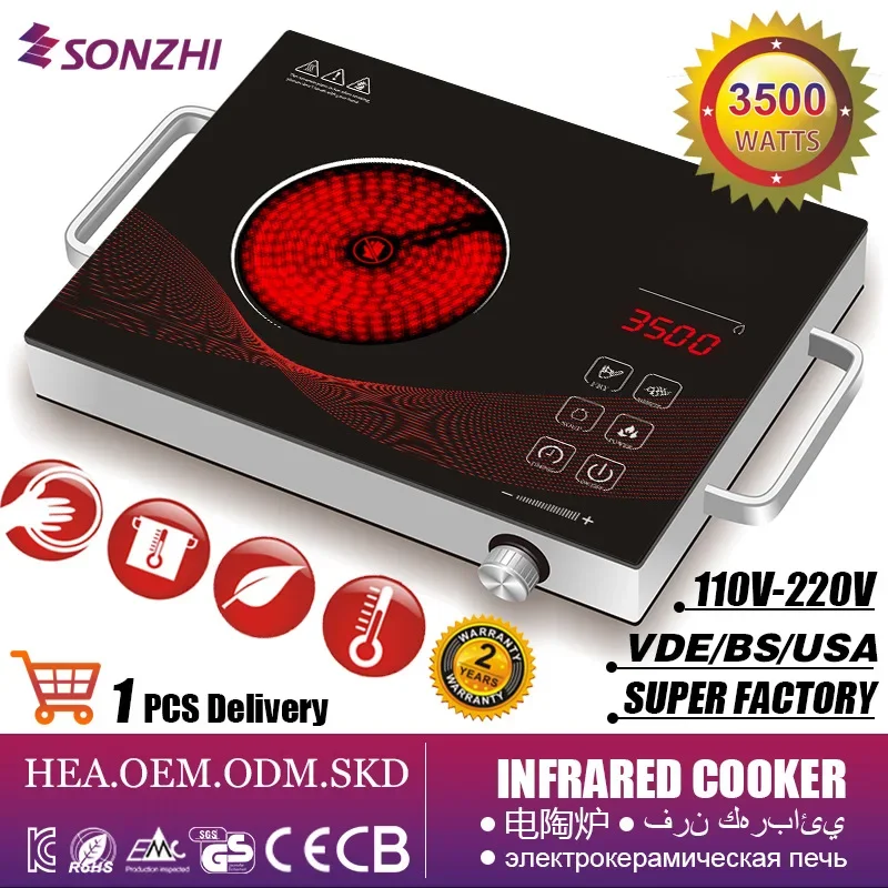 110V/220VSmart Electric Ceramic Stove  Induction Cooker Induction Cooktop Bulit-in Hobs Appliances Home Appliances Bulit-in Hobs