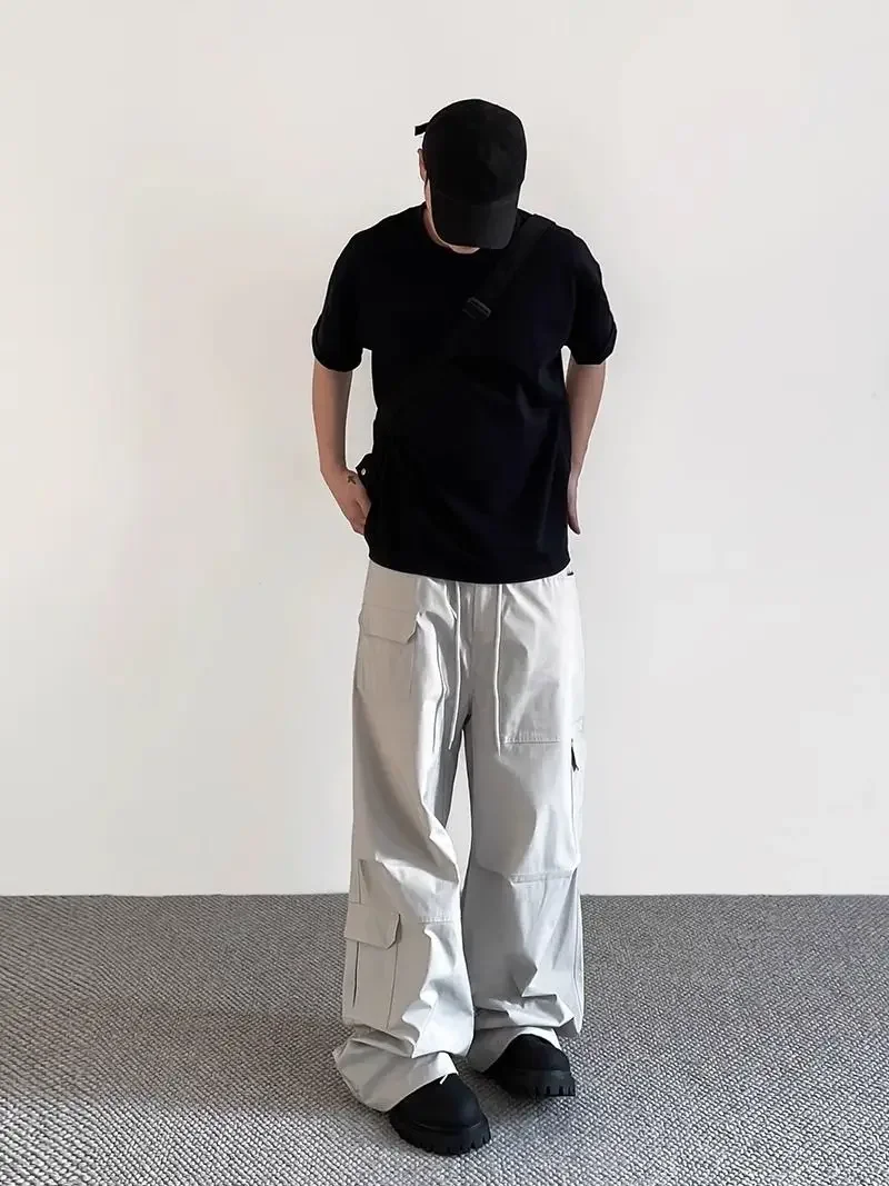 ジョガーパンツ メンズ ワークウェア カーゴパンツ ワイド スタック カジュアル 韓国風 新作 格安 テックウェア Y2K ヴィンテージ 原宿風 ズボン
