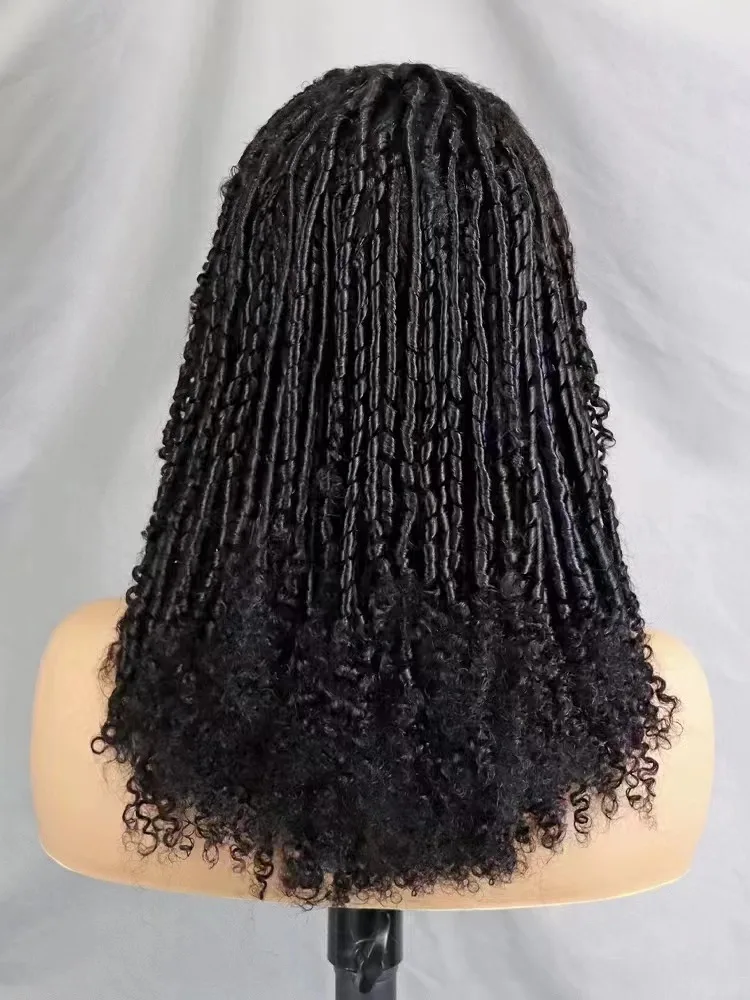 Rollo de palillos sin pegamento para mujeres negras, pelucas de cabello humano rizado de 250% de densidad, pelo Remy brasileño Natural, 18 pulgadas